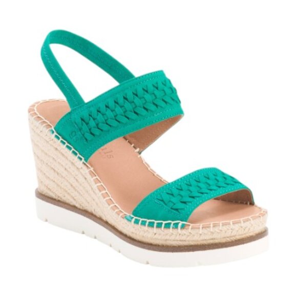 GENTLE SOULS Leather Elyssa Dual Band Braided Sandals - Picture 1 of 2